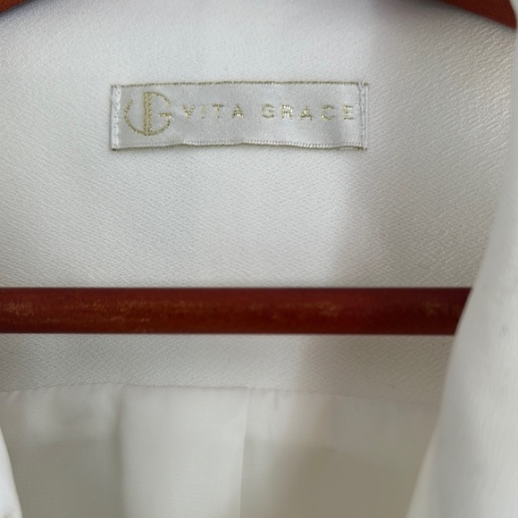 Cream Sheath Mini Dress with Notched Collar - Picture 5 of 8